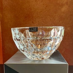 Luxe by Godinger crystal galleria bowl **new in box**